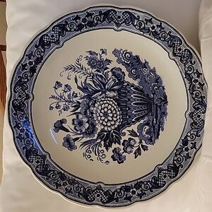 Vintage Delfts Large Blue Plate "Royal Sphinx" Made in Holland 12"